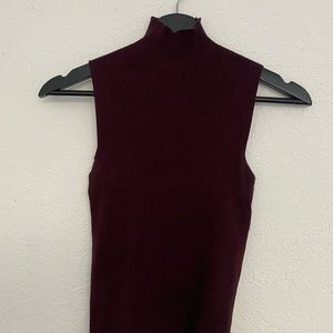 Burgundy turtle neck